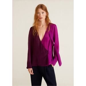 Mango Two-Tone Relaxed Fit Blouse